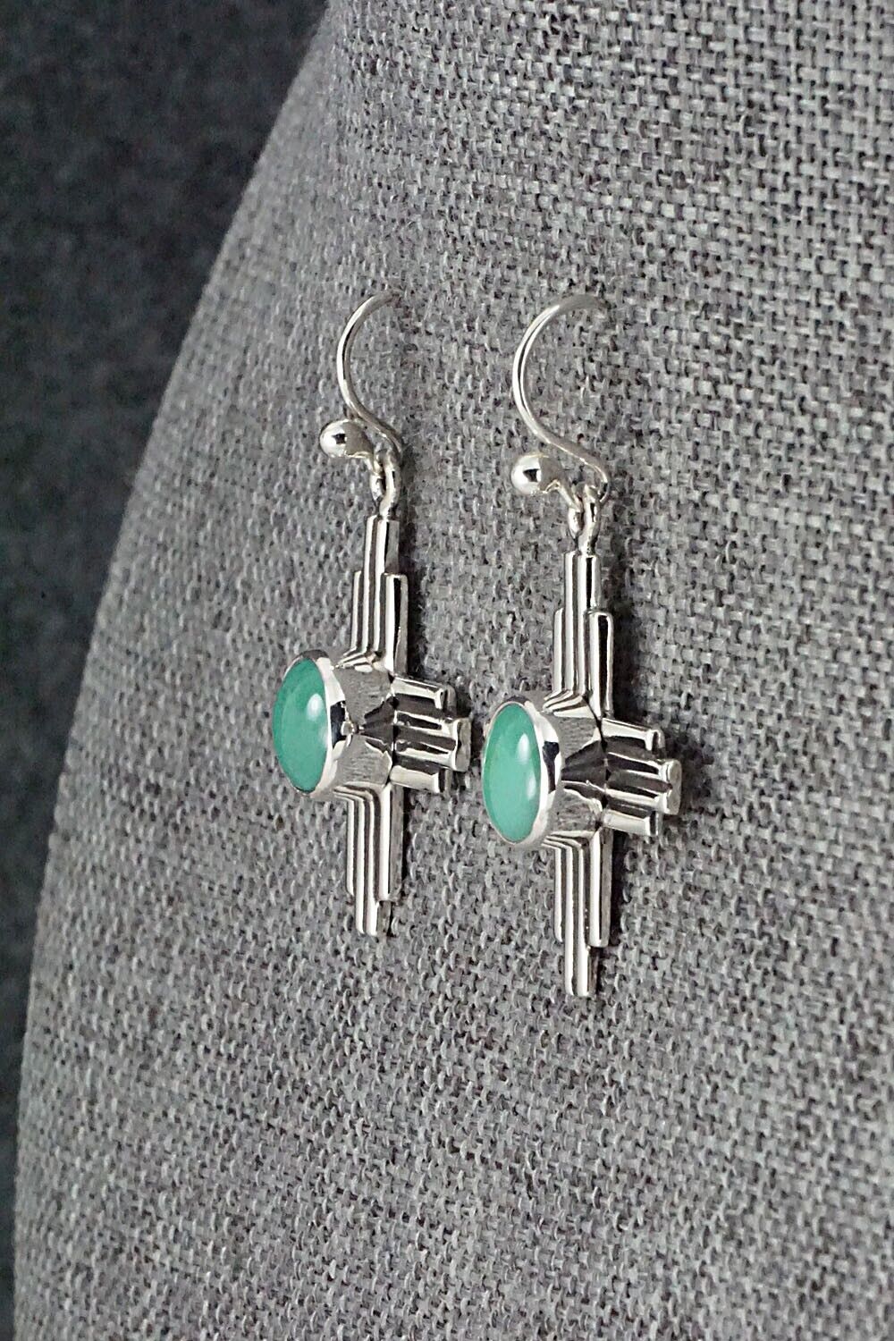 Turquoise and Sterling Silver Earrings - Raymond Coriz