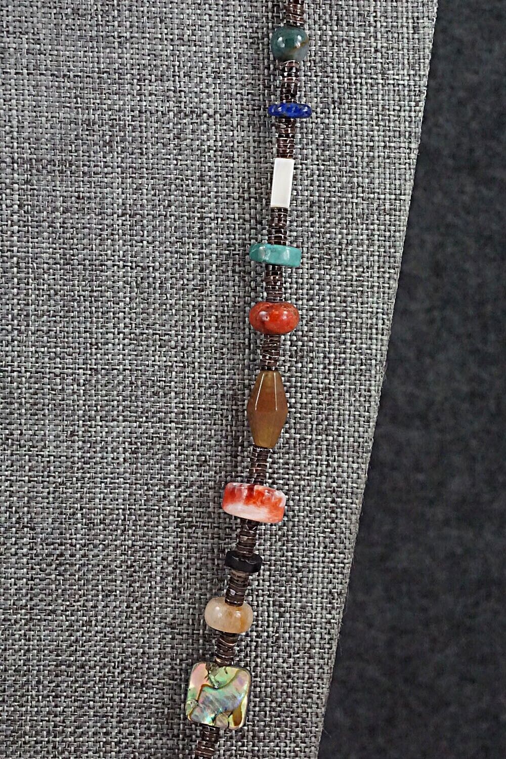 Multi-Stone and Sterling Silver Necklace - Helen Tsosie