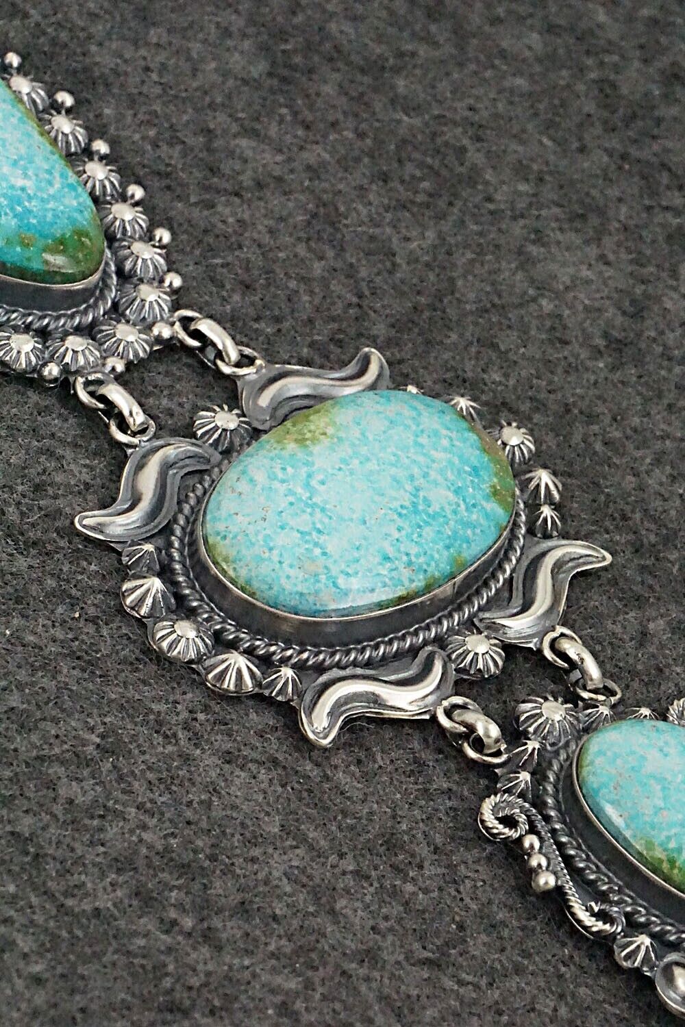 Turquoise & Sterling Silver Pendant - Raymond Delgarito