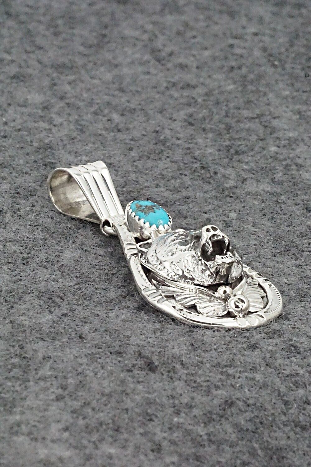 Turquoise & Sterling Silver Pendant - Henry Attakai