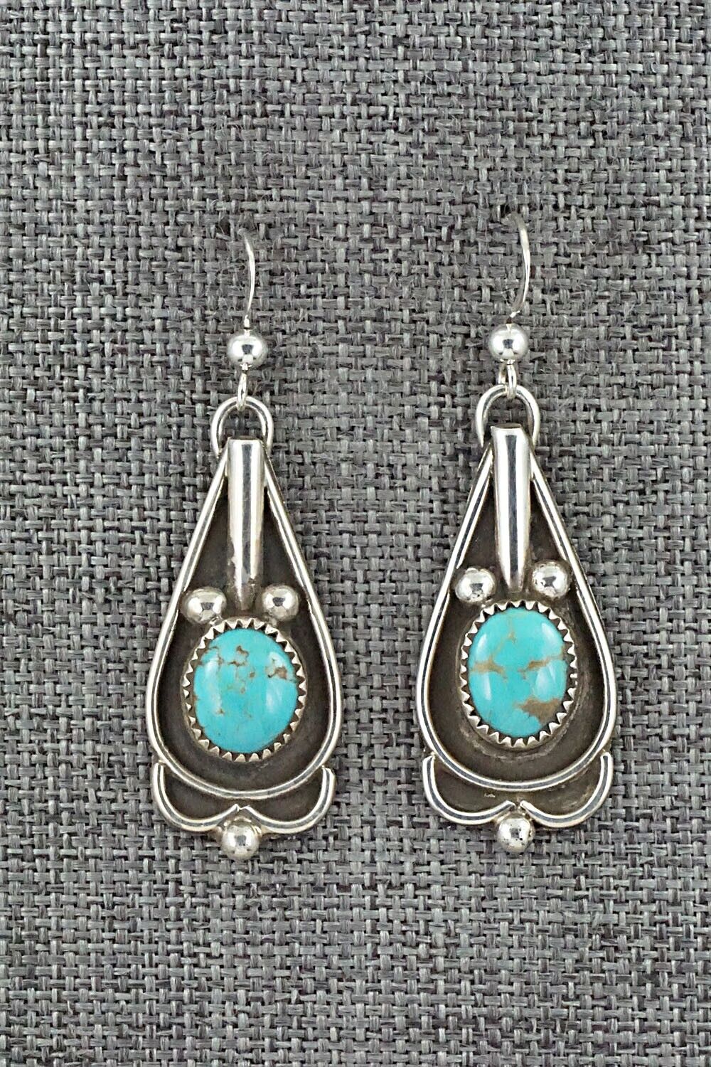 Turquoise and Sterling Silver Earrings - Priscilla Reeder