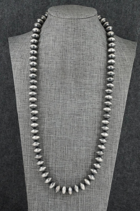 Sterling Silver Navajo Pearl Necklace 24" - Presley Haley