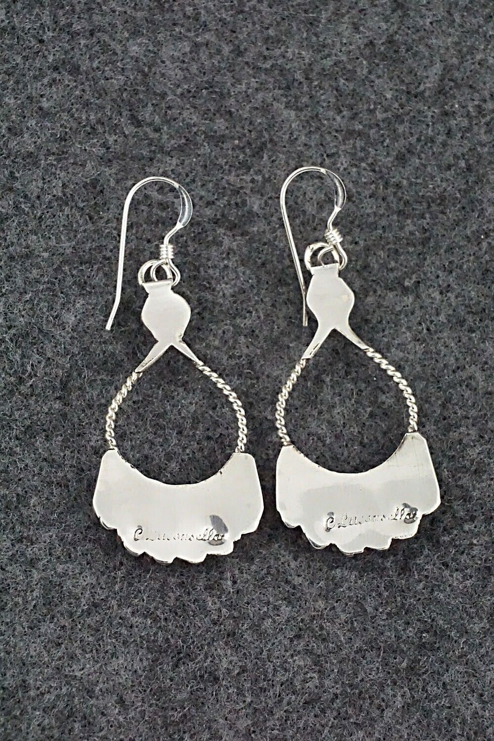 Turquoise, Coral & Sterling Silver Earrings - Carla Laconsello
