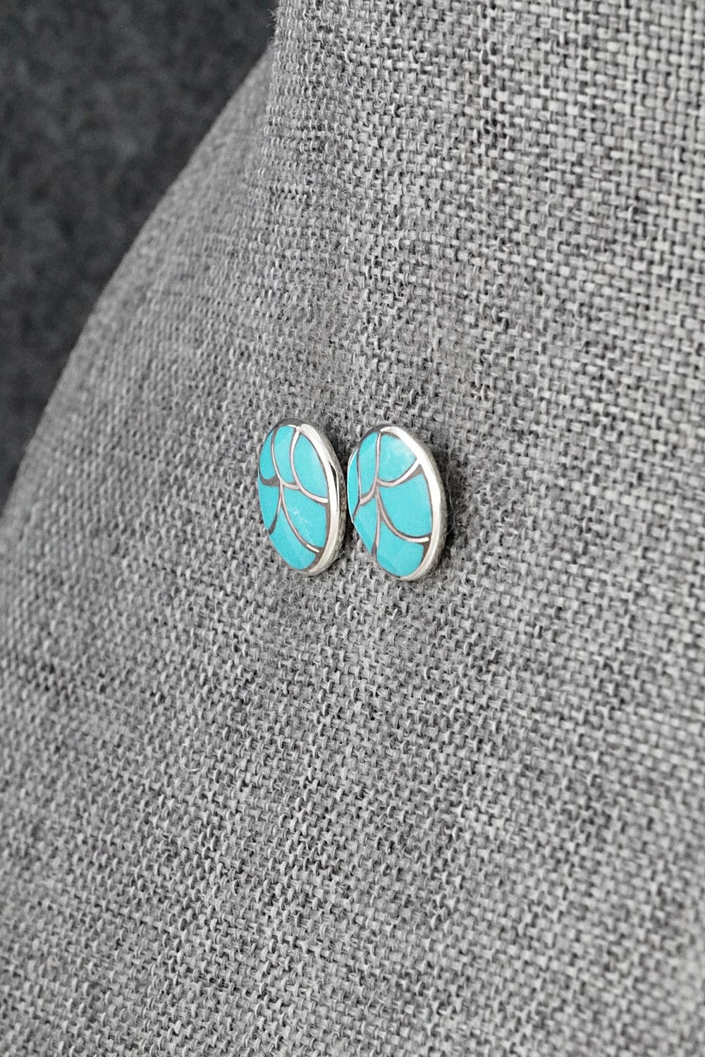 Turquoise & Sterling Silver Earrings - Orena Leekya