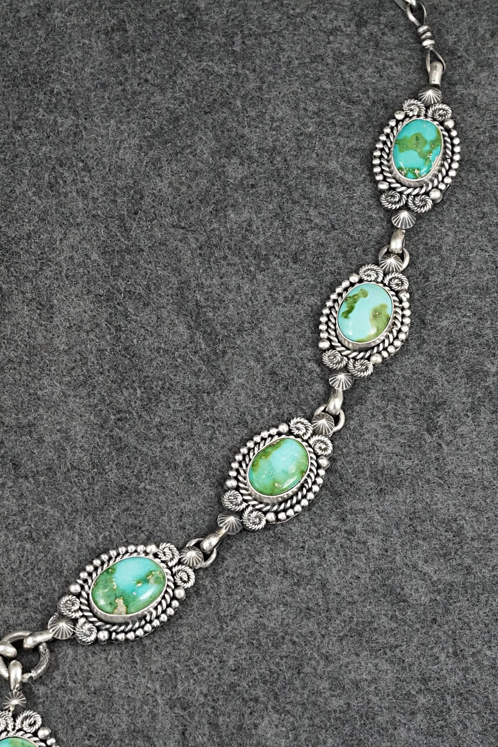 Turquoise & Sterling Silver Necklace and Earrings Set - Rosita Calladitto