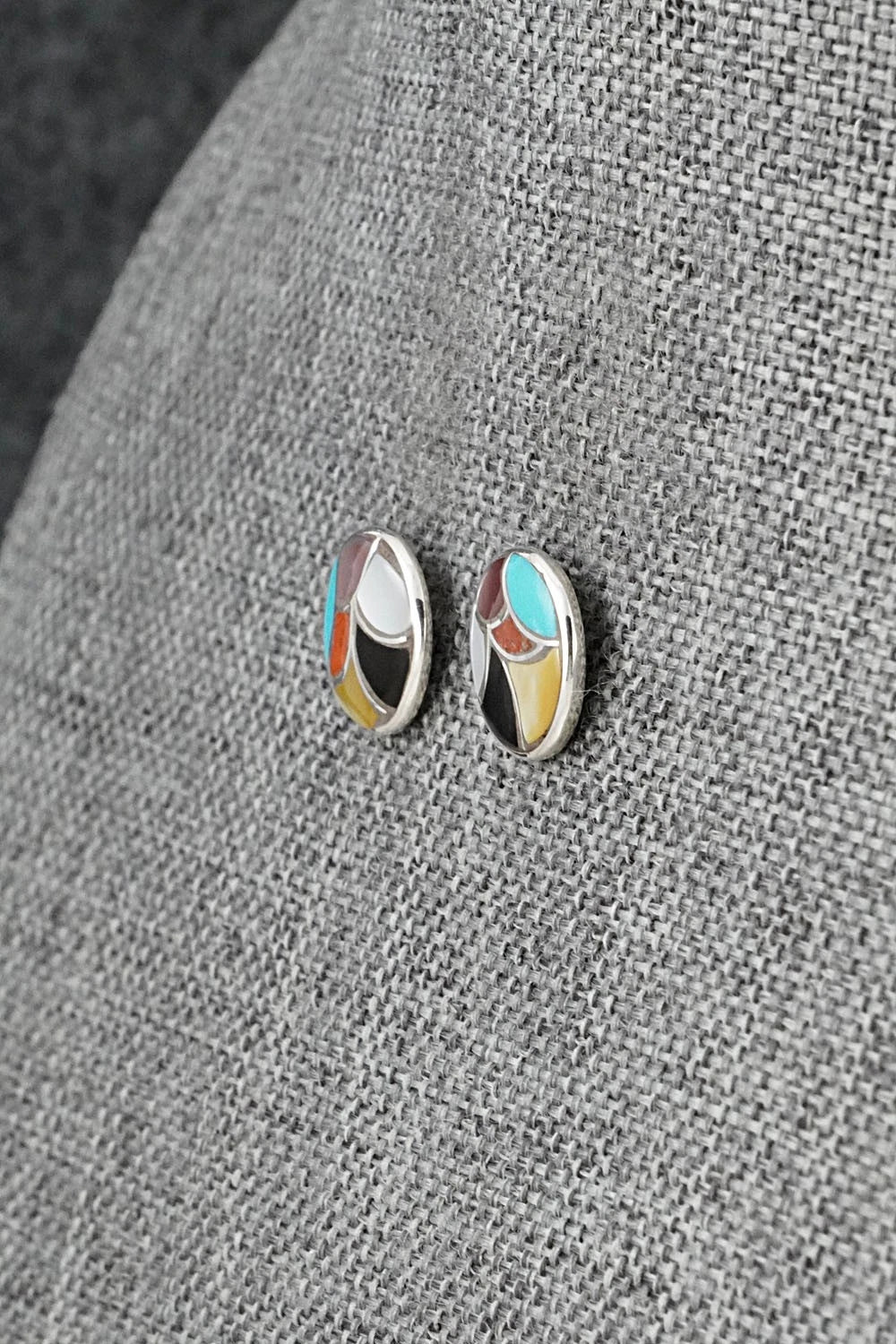 Multi-Stone & Sterling Silver Earrings - Orena Leekya