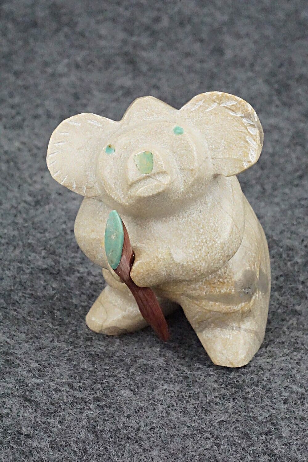 Koala Bear Zuni Fetish Carving - Enrike Leekya