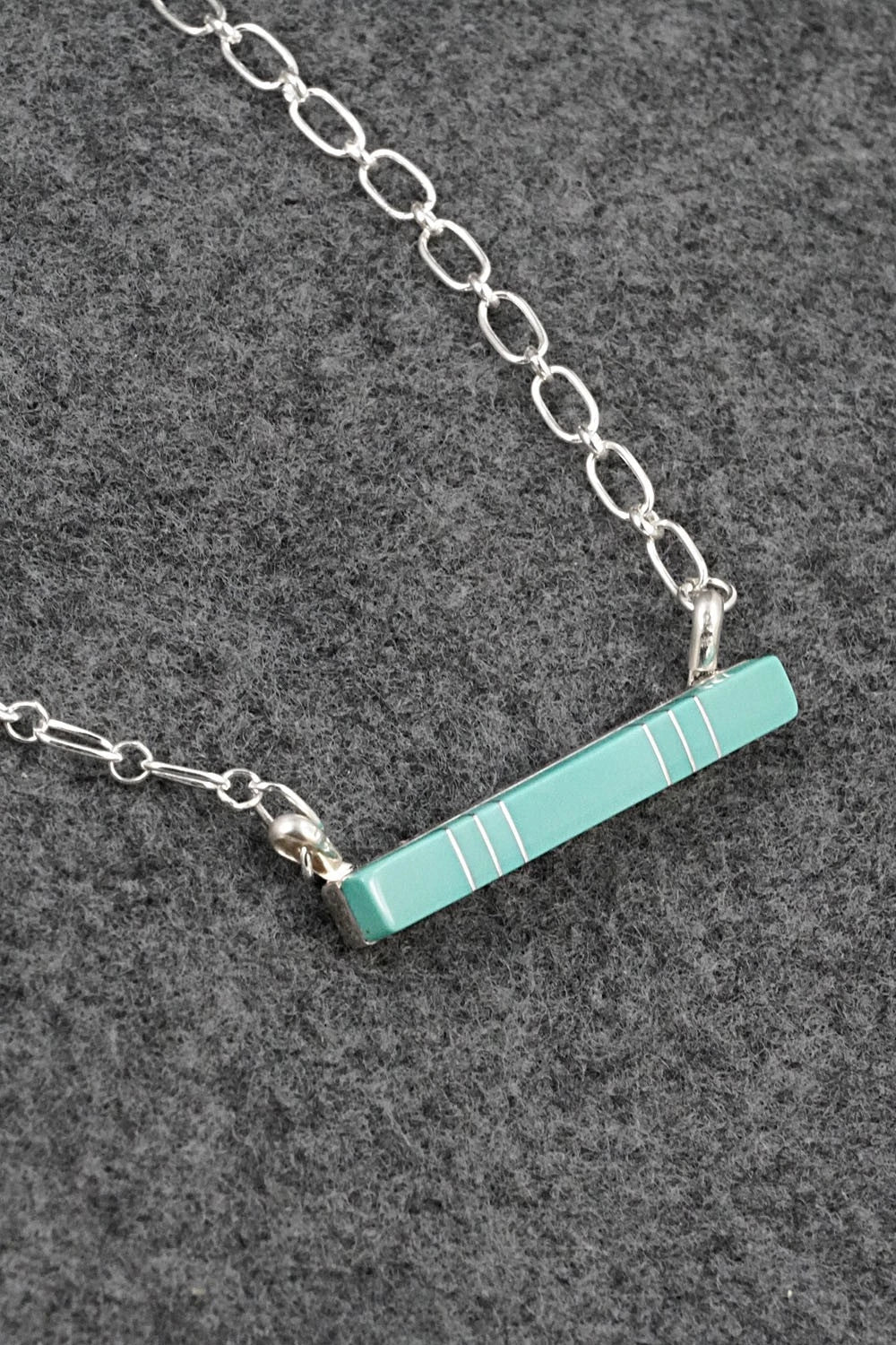 Turquoise & Sterling Silver Necklace - Maderral Kallestewa