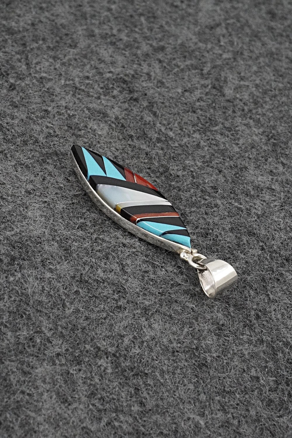 Multi-Stone & Sterling Silver Pendant - Cleo Kallestewa