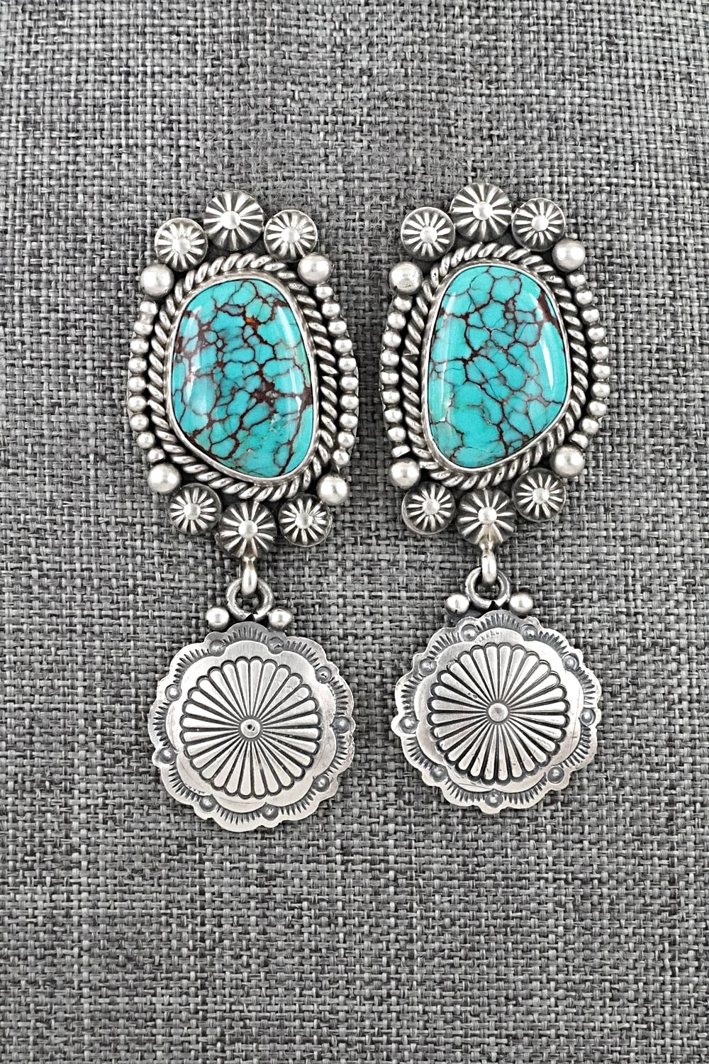 Turquoise & Sterling Silver Earrings - Michael Calladitto