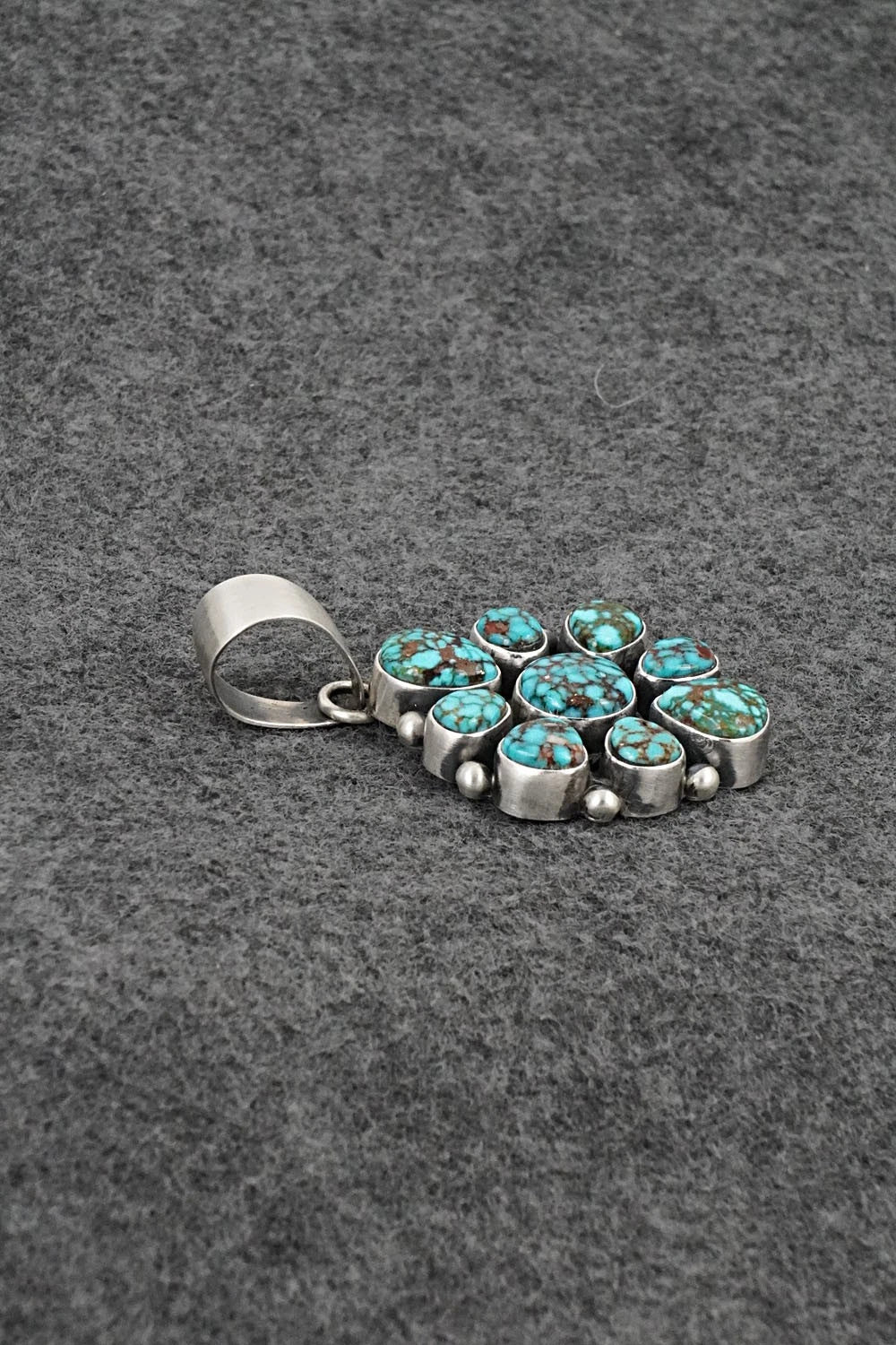 Turquoise & Sterling Silver Pendant - Mark Yazzie