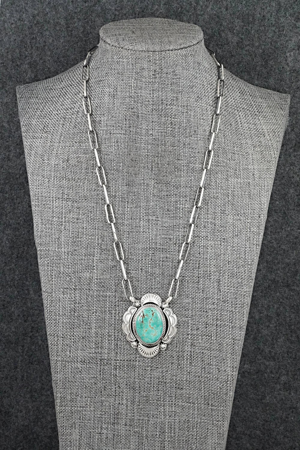 Turquoise & Sterling Silver Necklace - Randy Boyd