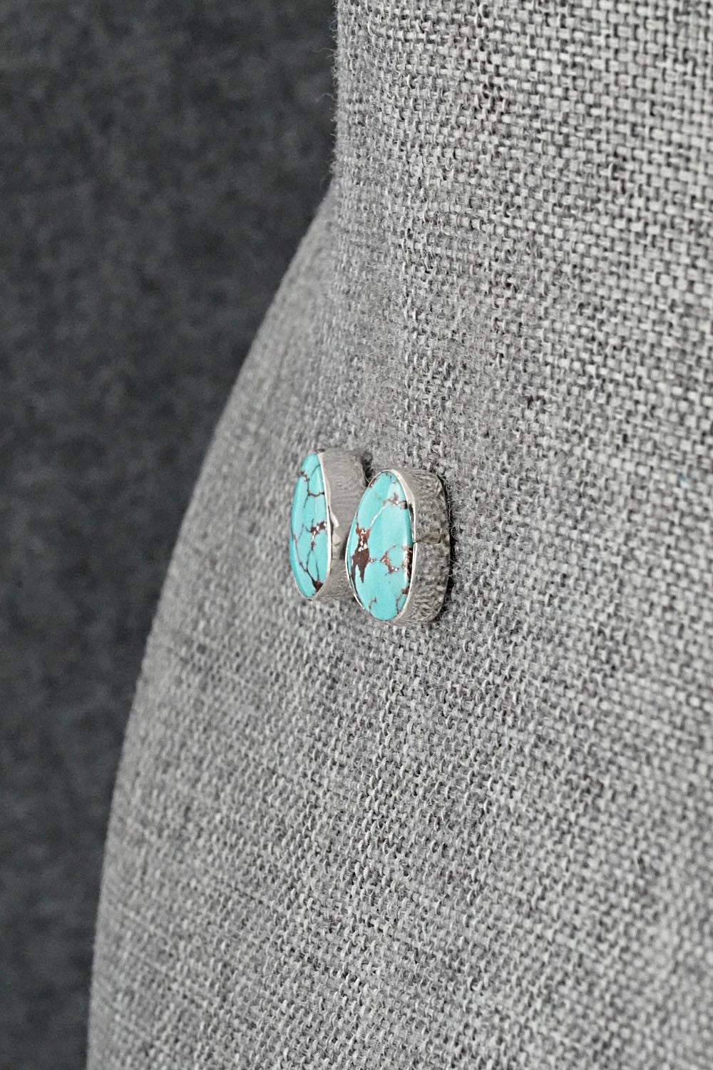 Turquoise & Sterling Silver Earrings - Eugene Gruber