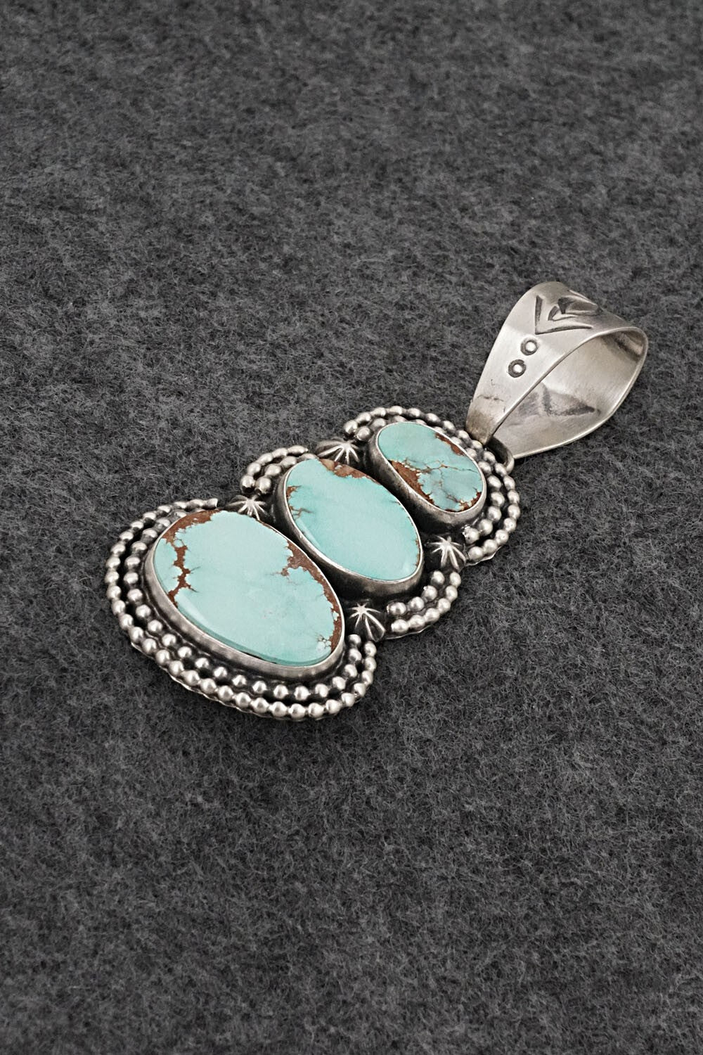 Turquoise & Sterling Silver Pendant - Darrin Livingston