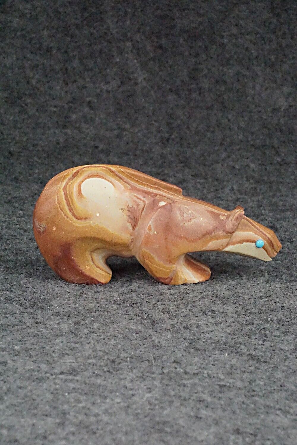 Mountain Lion Zuni Fetish Carving - Ronnie Lunasee