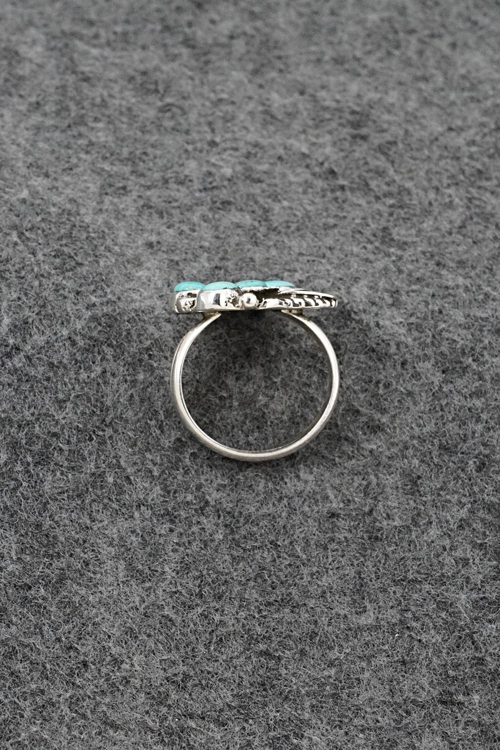 Turquoise & Sterling Silver Ring - Priscilla Reeder - Size 7