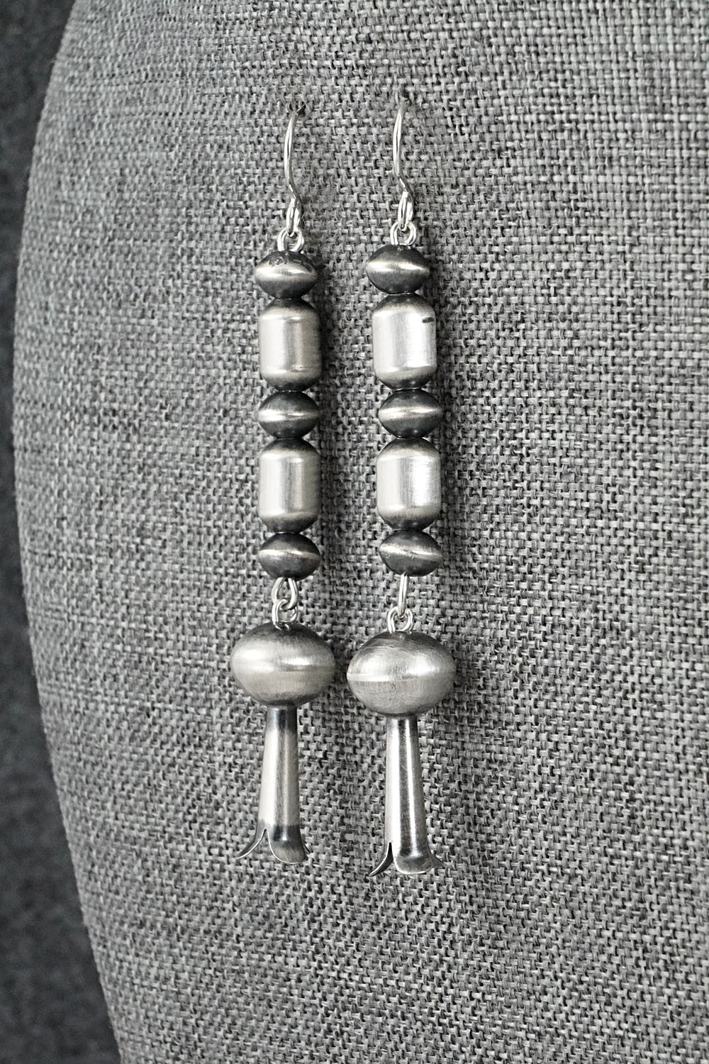 Sterling Silver Navajo Pearl Earrings - Tonisha Haley