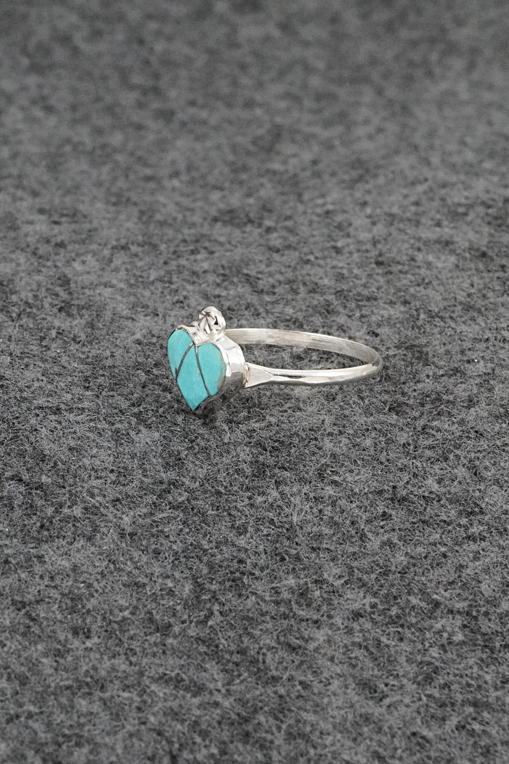 Turquoise & Sterling Silver Ring - Ola Eriacho - Size 8.25