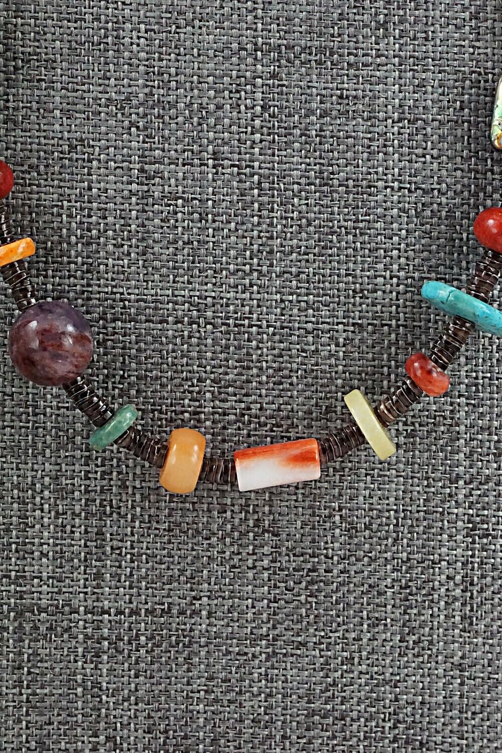 Multi-Stone and Sterling Silver Necklace - Helen Tsosie