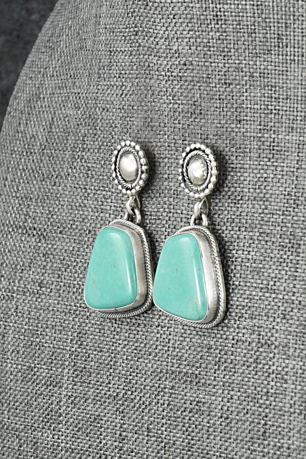 Turquoise & Sterling Silver Earrings - Darrin Livingston