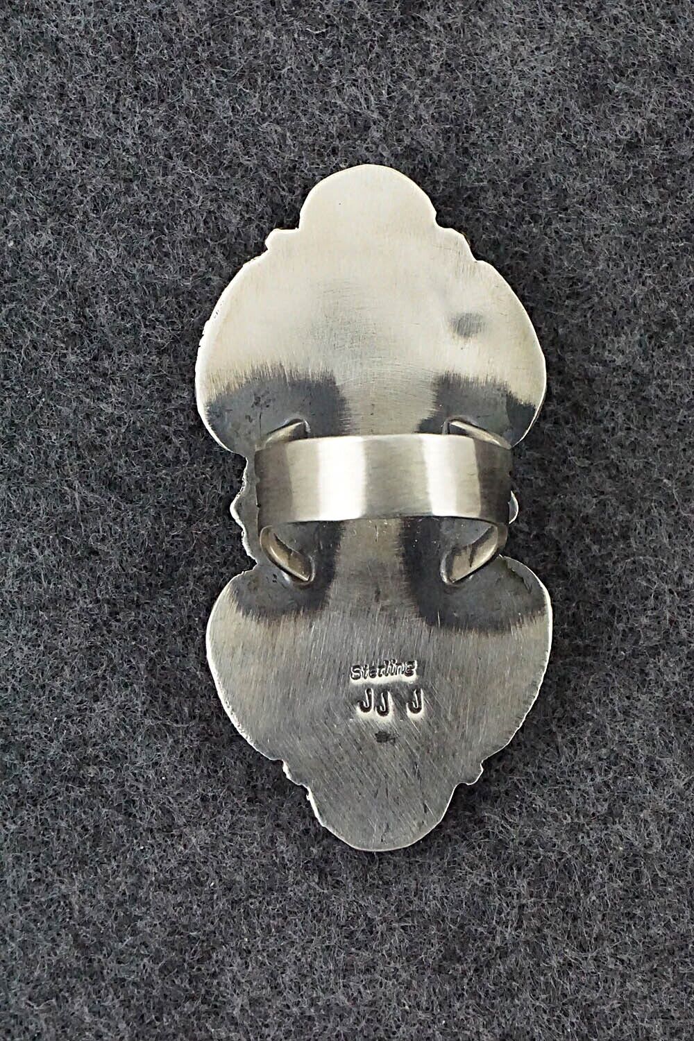 Spiny Oyster & Sterling Silver Ring - Jeff James - Size 8