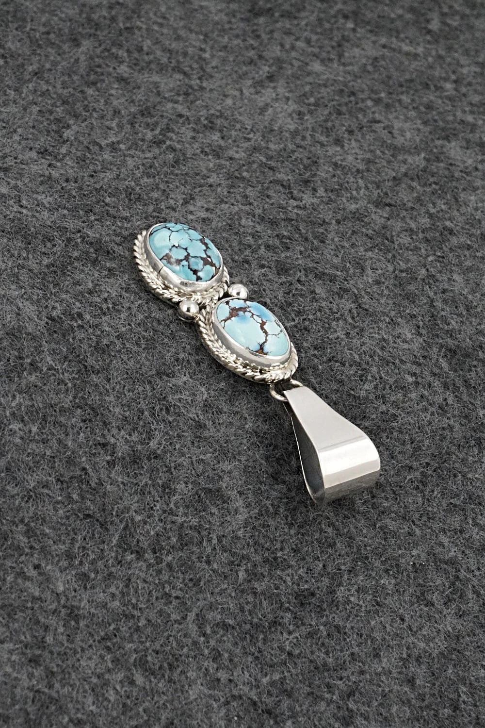 Turquoise & Sterling Silver Pendant - Eugene Gruber