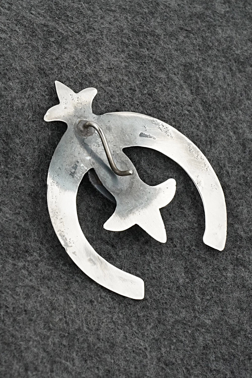 Turquoise & Sterling Silver Naja Pendant - Harrison Bitsue