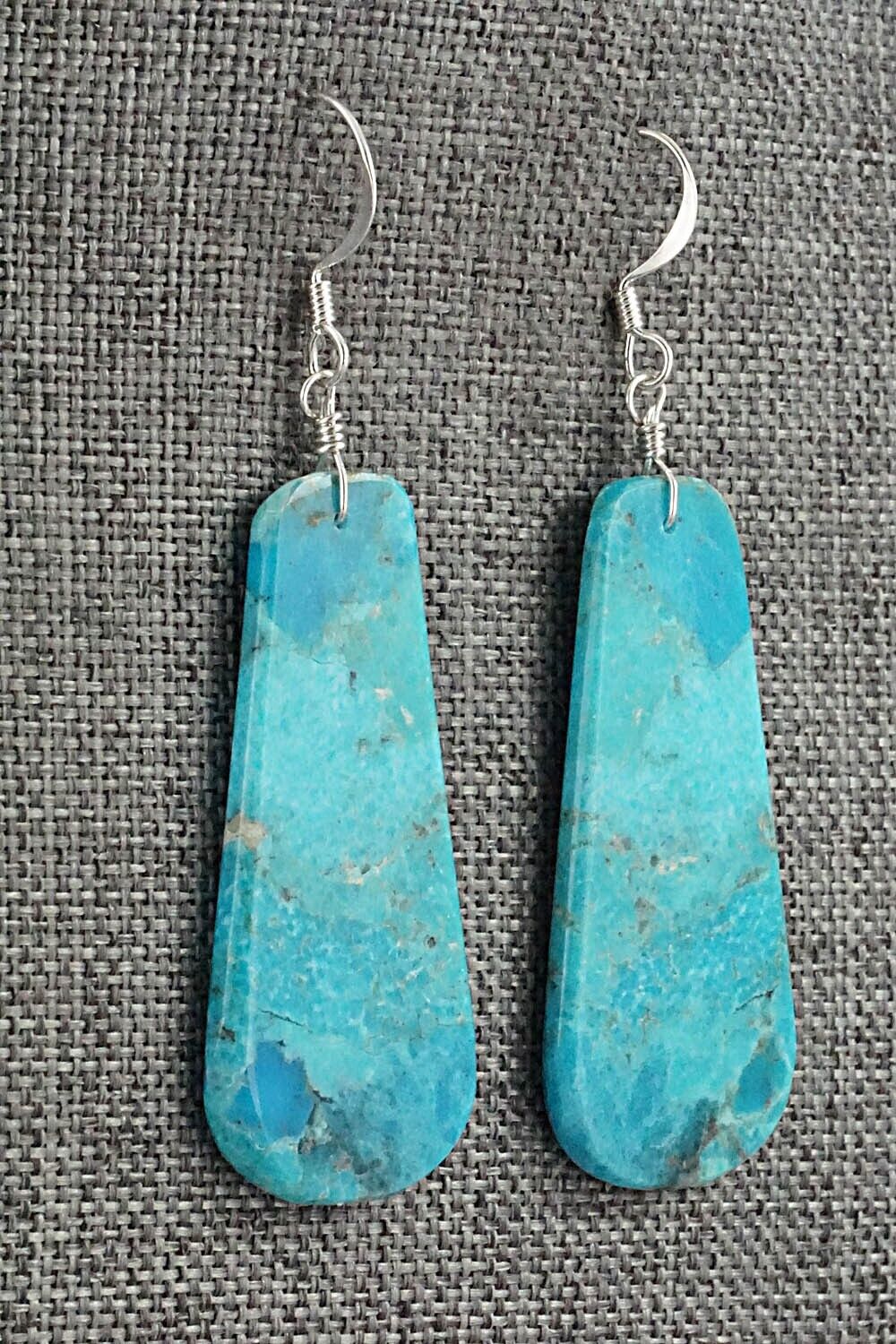 Turquoise & Sterling Silver Earrings - Lupe Lovato