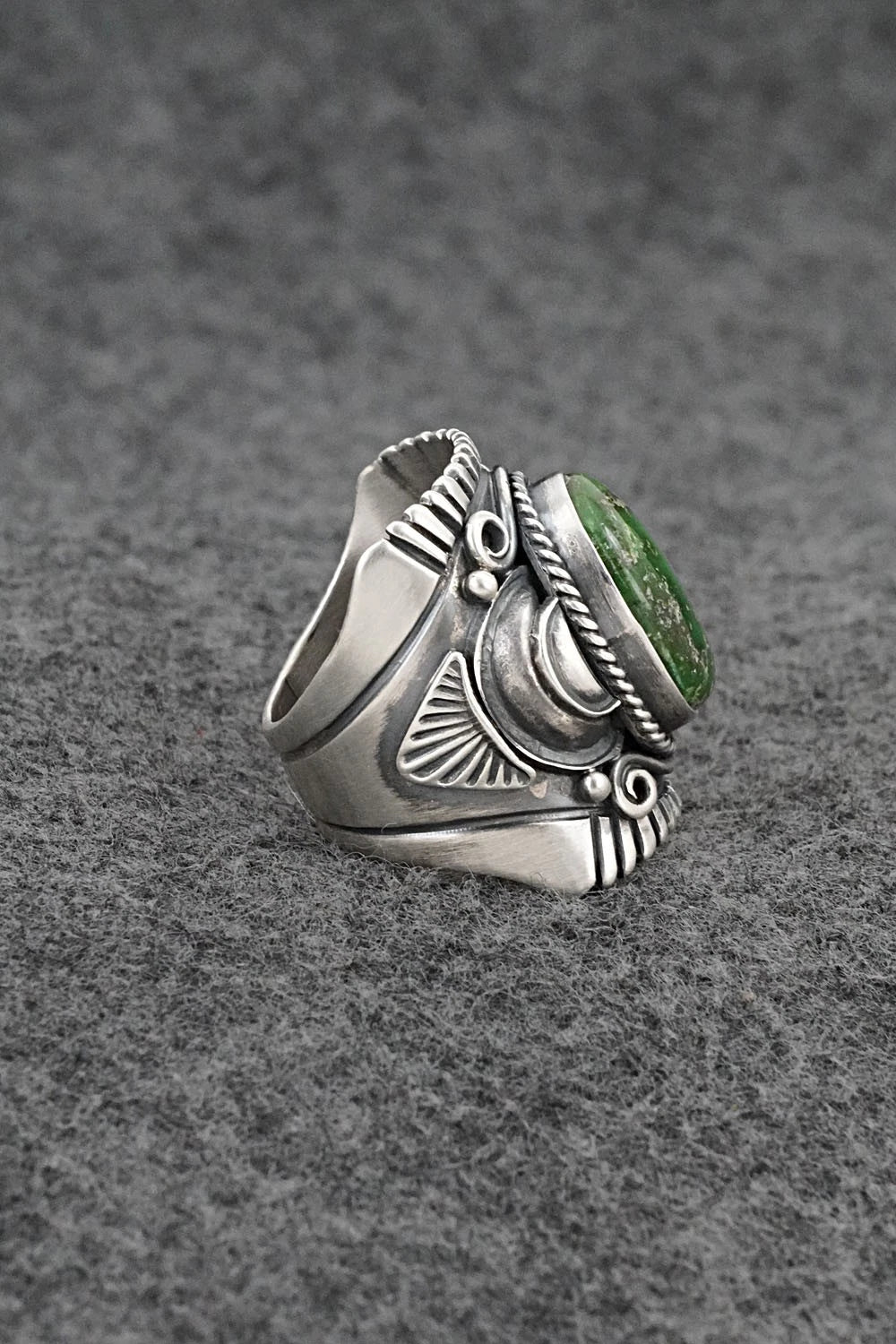 Turquoise & Sterling Silver Ring - Derrick Gordon - Size 7