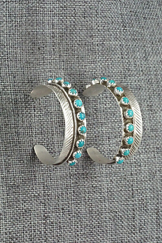 Turquoise and Sterling Silver Earrings - Aaron Davis