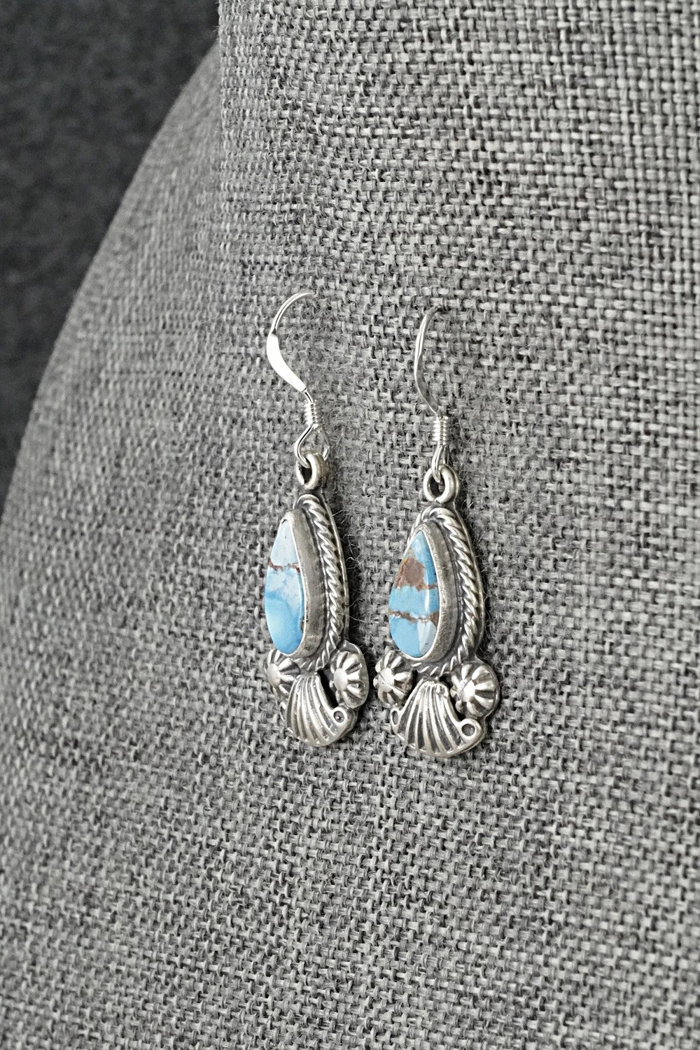 Turquoise & Sterling Silver Earrings - Verley Betone