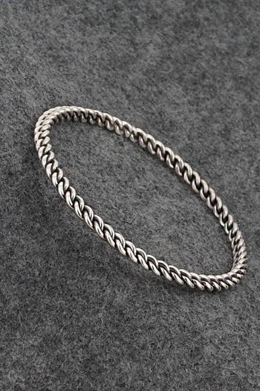 Sterling Silver Bangle Bracelet - Elaine Tahe