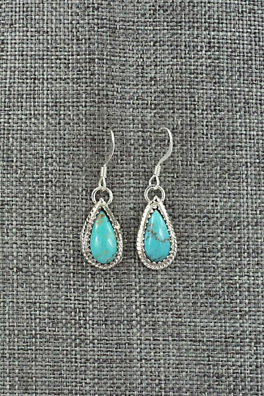 Turquoise & Sterling Silver Earrings - Angeline Platero