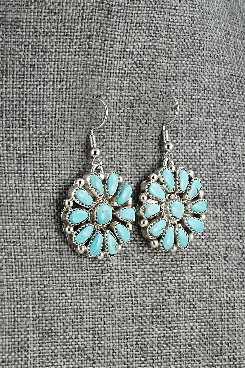 Turquoise & Sterling Silver Earrings - Justina Wilson