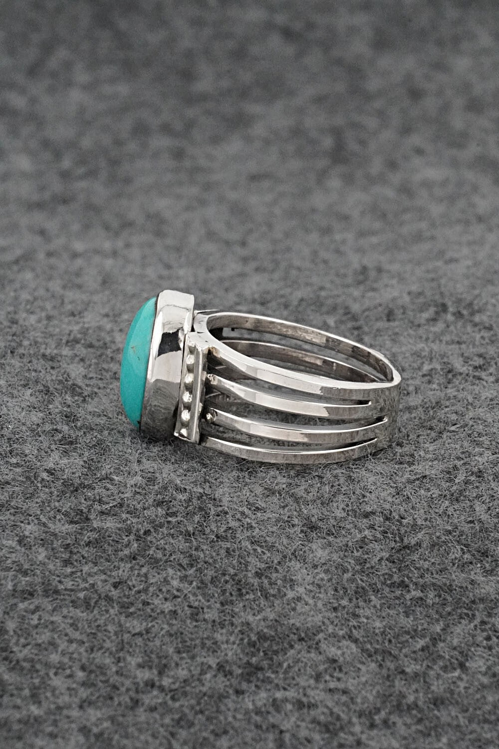 Turquoise & Sterling Silver Ring - Thomas Yazzie - Size 7