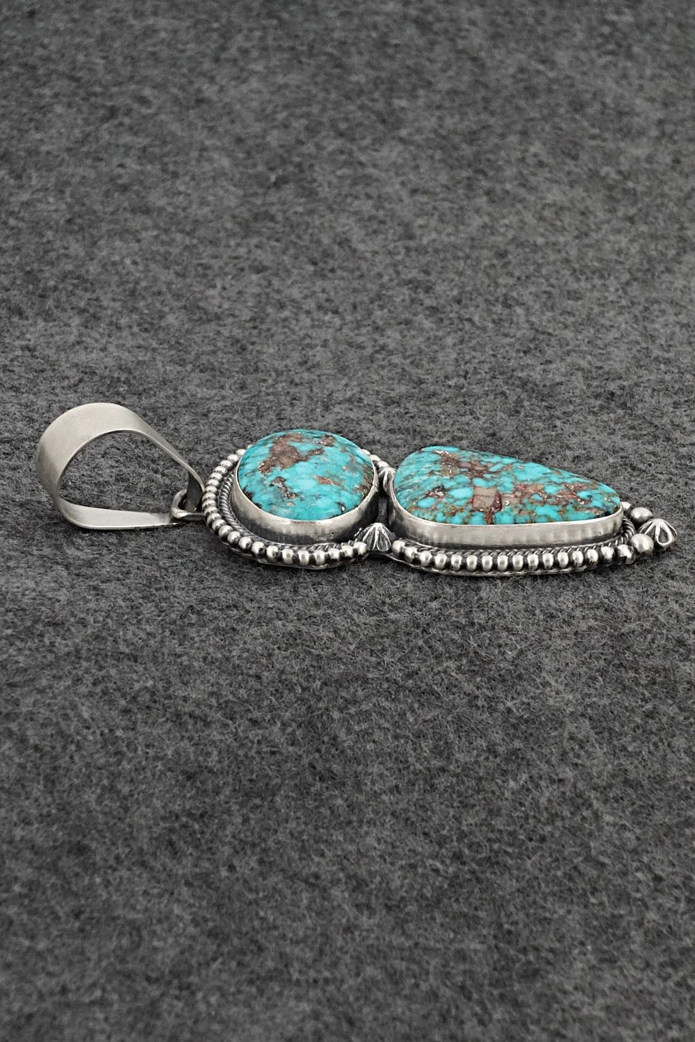 Turquoise & Sterling Silver Pendant - Darrin Livingston