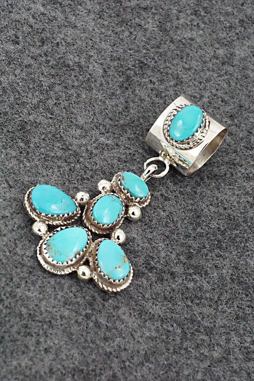 Turquoise & Sterling Silver Pendant - Ernest Hawthorne