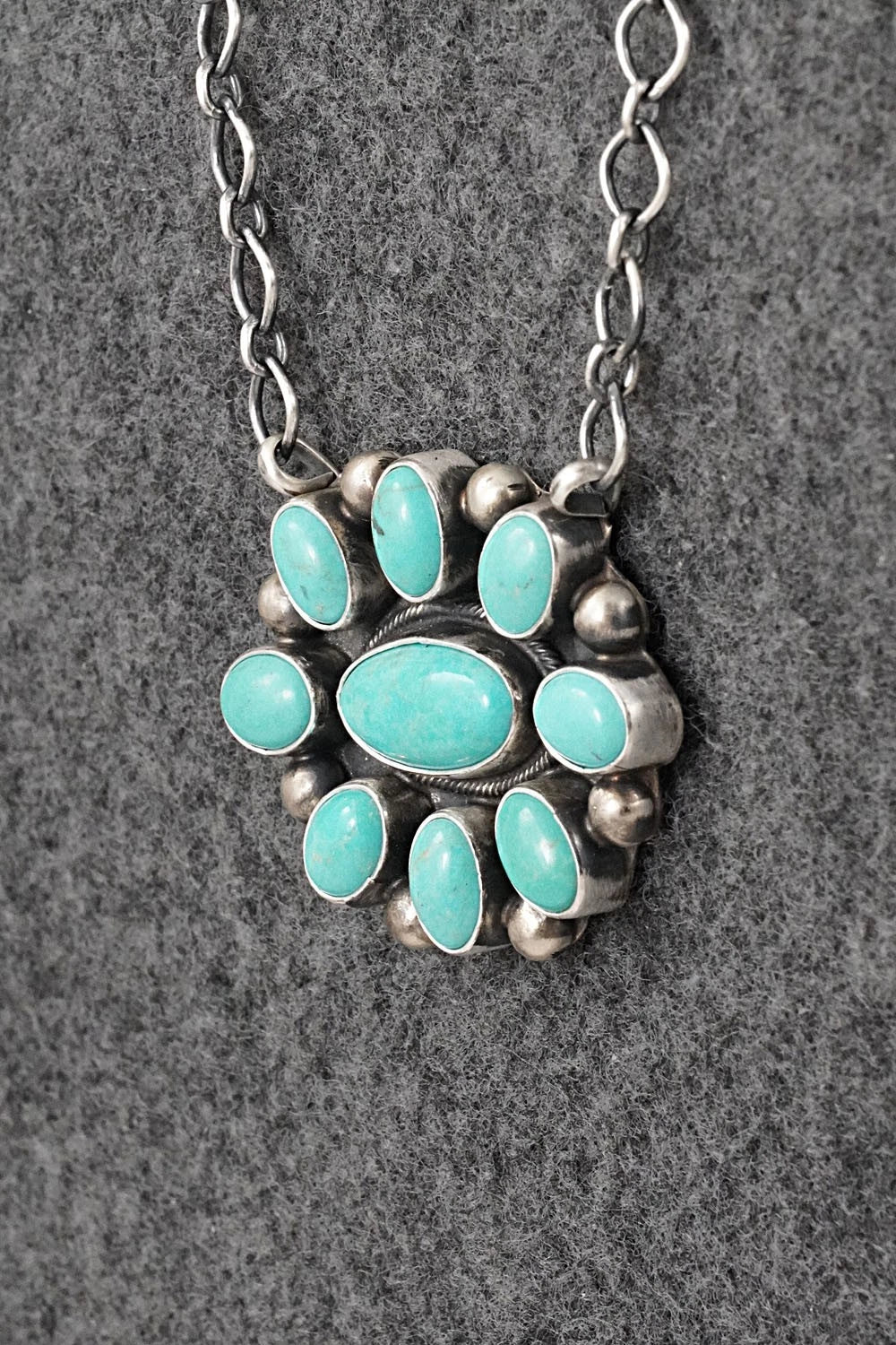 Turquoise & Sterling Silver Necklace - Kathleen Livingston