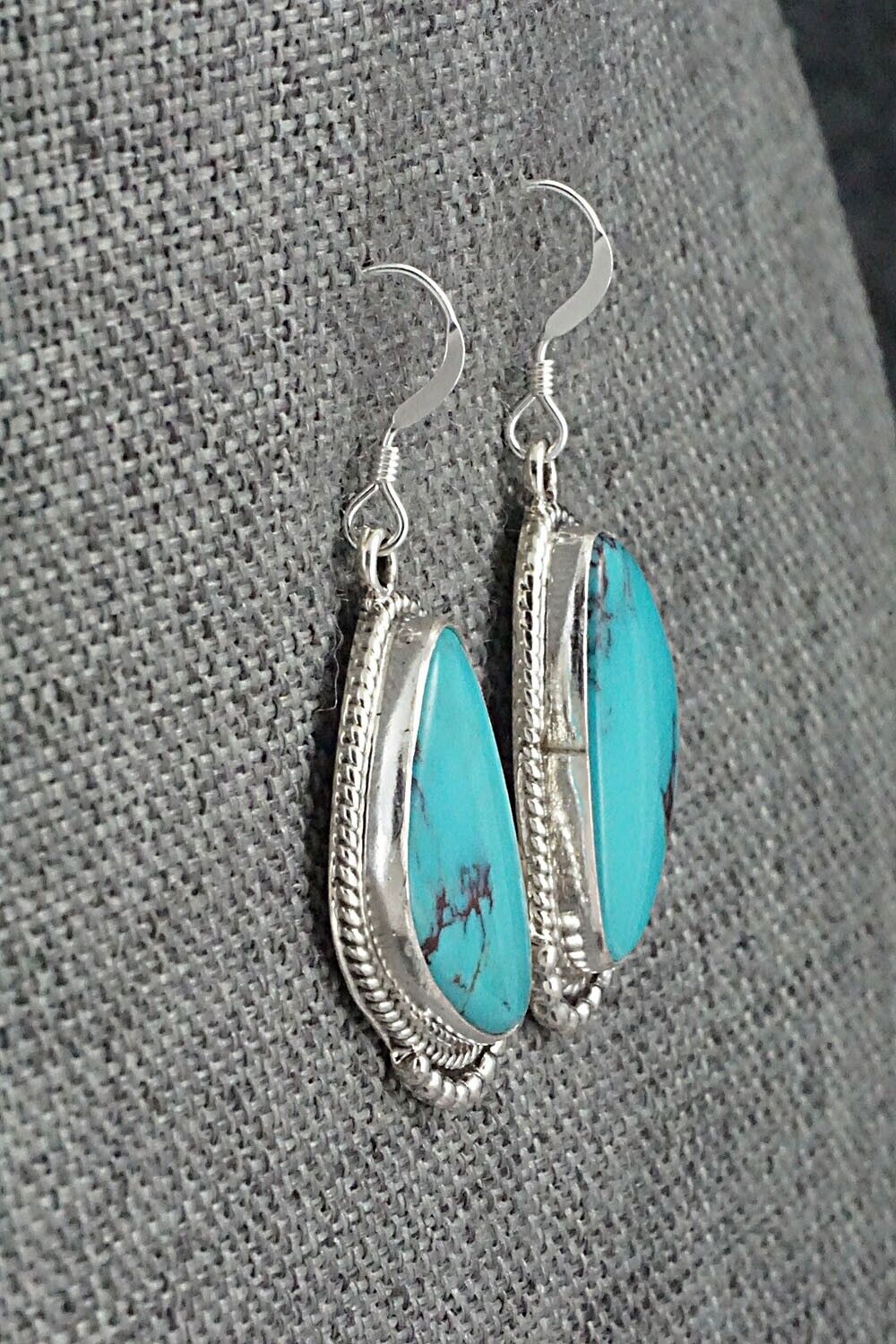 Turquoise & Sterling Silver Earrings - Verley Betone