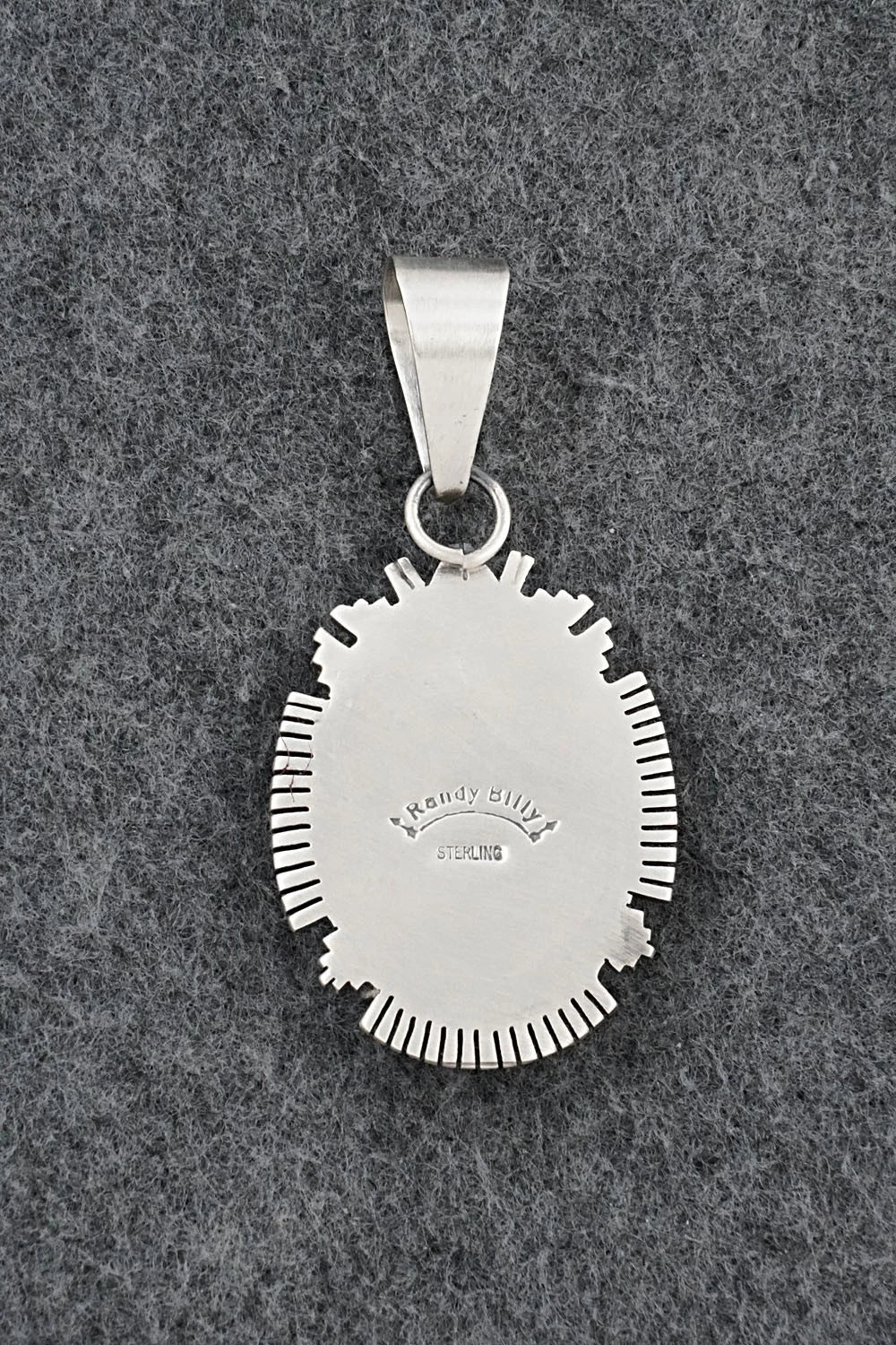 Turquoise & Sterling Silver Pendant - Randy Billy