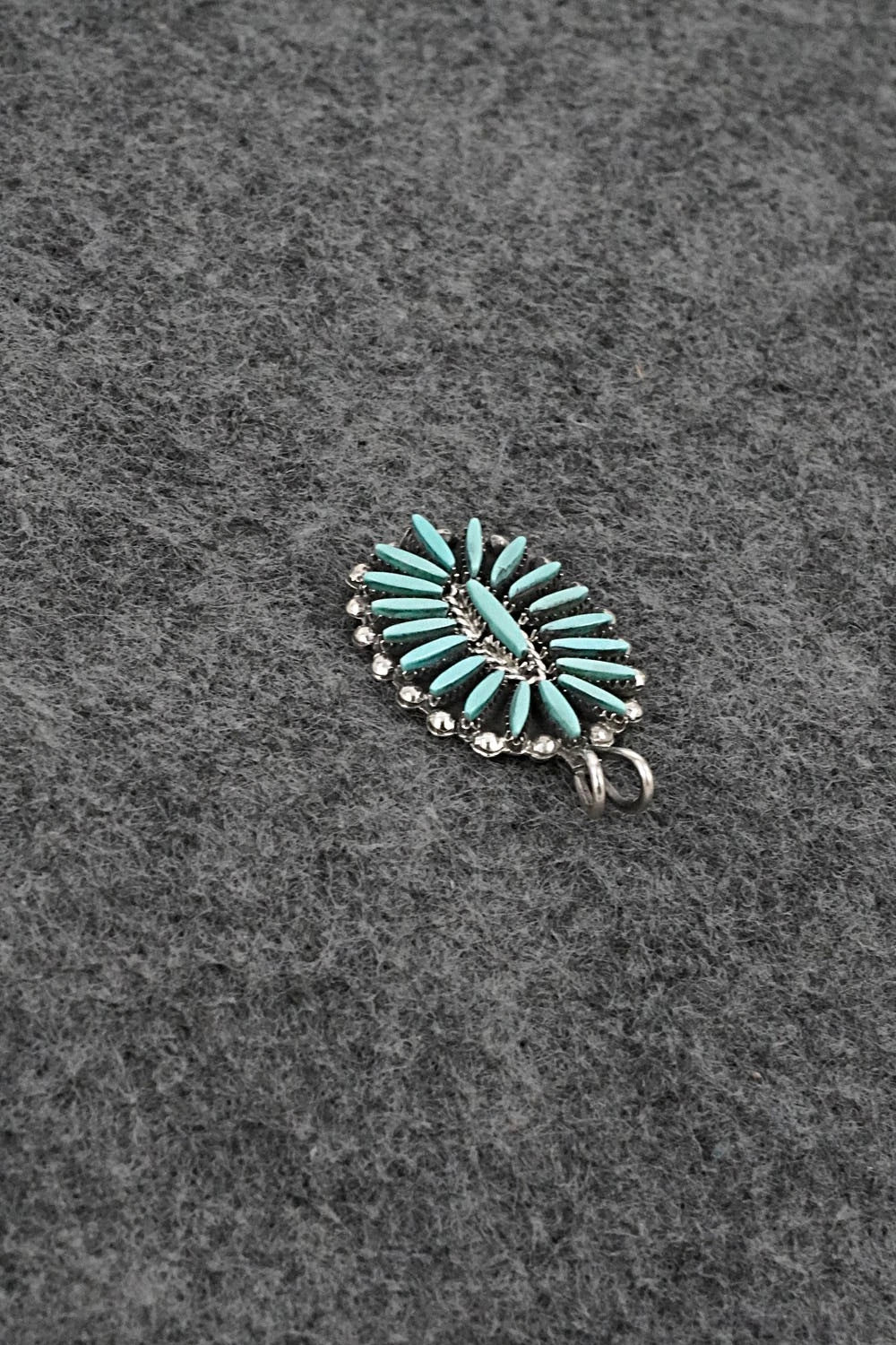 Turquoise & Sterling Silver Pendant - Fritzon Owaleon