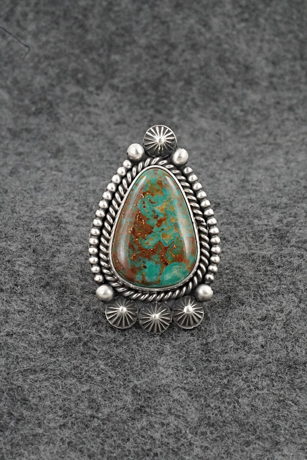 Turquoise & Sterling Silver Ring - Michael Calladitto - Size 10