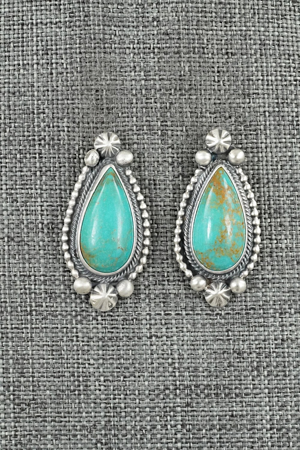 Turquoise & Sterling Silver Earrings - Darrin Livingston