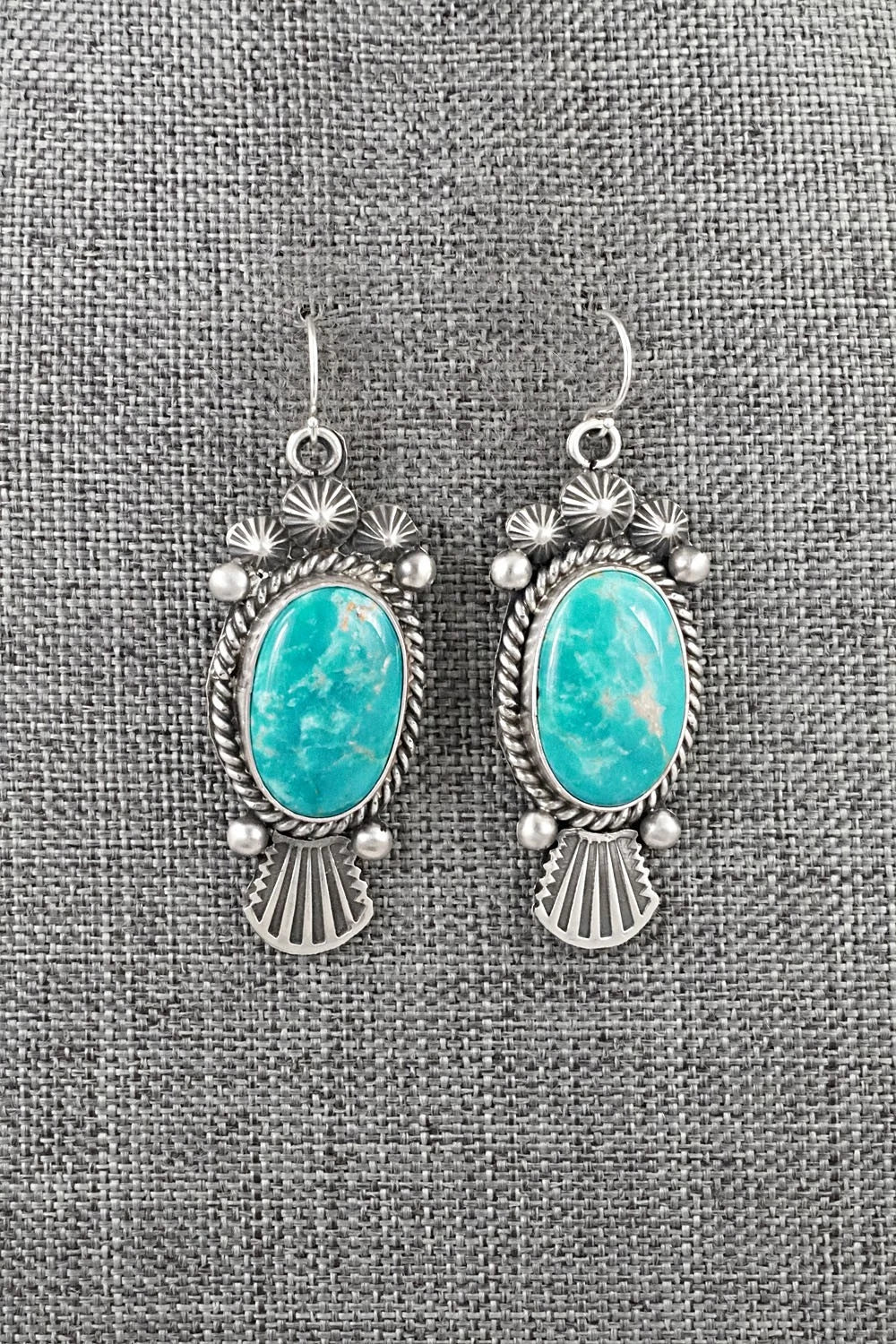 Turquoise & Sterling Silver Earrings - Michael Calladitto
