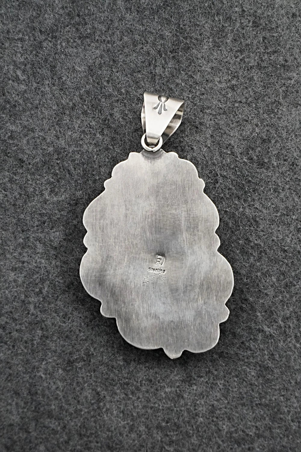 Turquoise & Sterling Silver Pendant - Raymond Delgarito