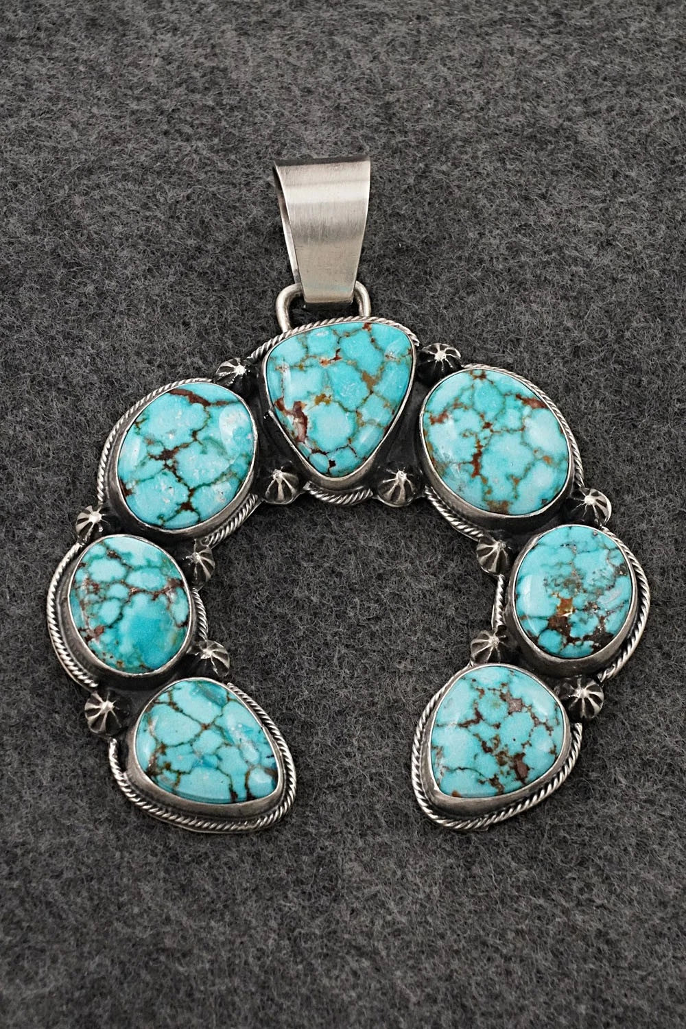 Turquoise & Sterling Silver Pendant - Bobby Johnson