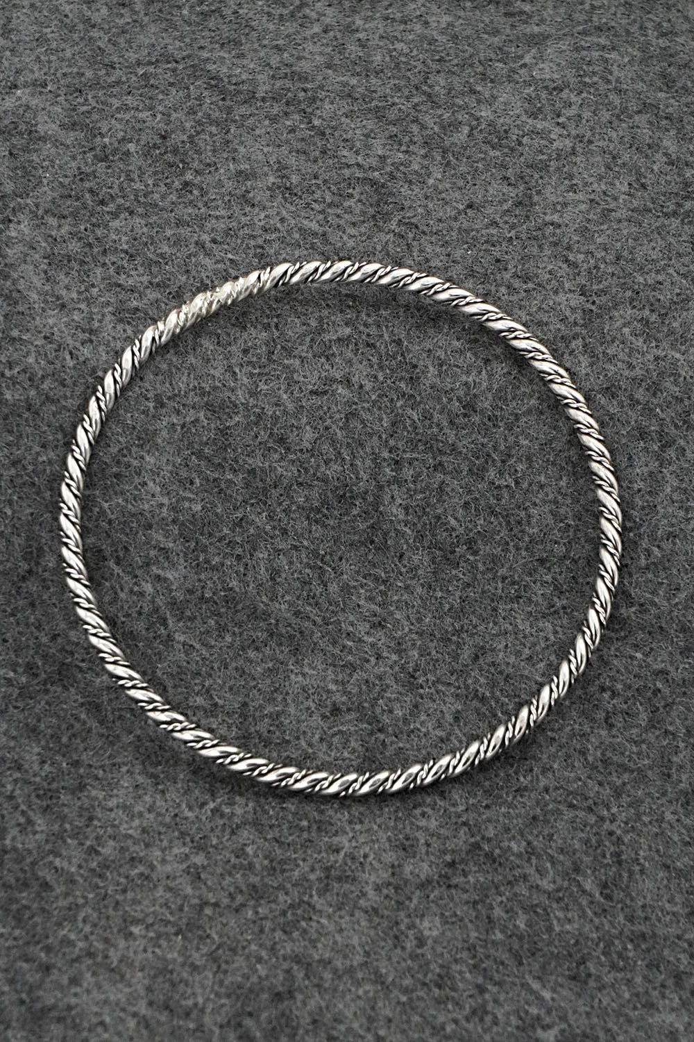 Sterling Silver Bangle Bracelet - Elaine Tahe