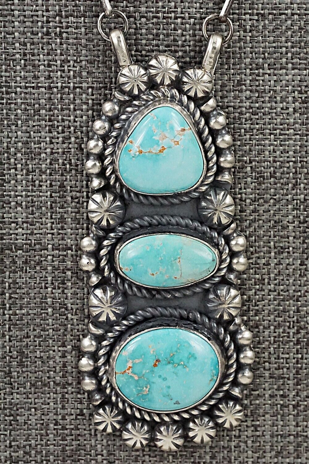 Turquoise & Sterling Silver Necklace - Jeff James