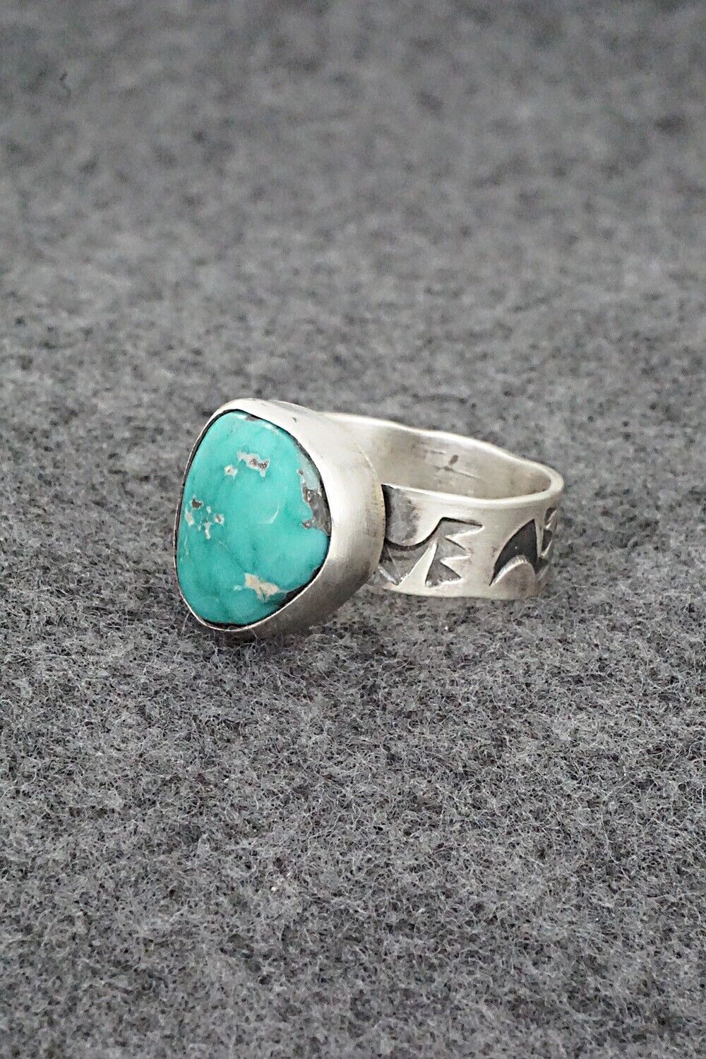 Turquoise & Sterling Silver Ring - Danny Henio - Size 8.5