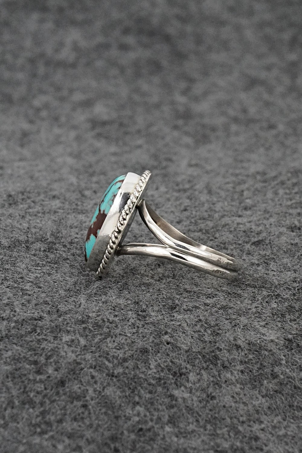 Turquoise & Sterling Silver Ring - Eugene Gruber - Size 7